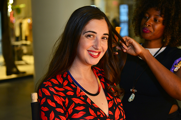 The author gets her hair done at MOVE! at Brookfield Place. Photo: Jared Siskin, courtesy Patrick McMullan. 