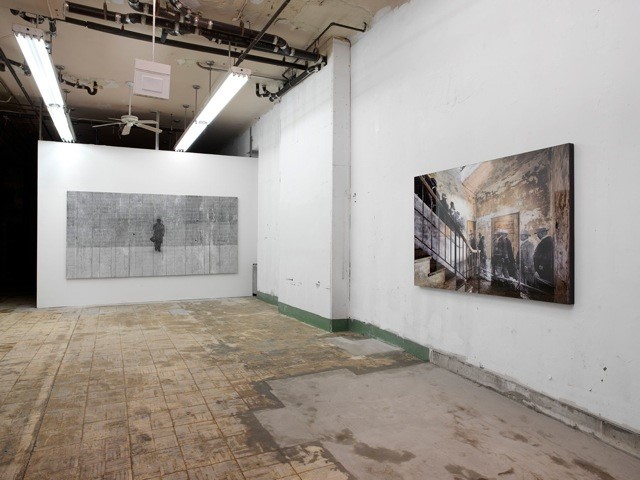 Views of the pop-up JR exhibition for <em>ELLIS</em> on Orchard Street. Photo: Guillaume ZIccarelli, courtesy Galerie Perrotin.