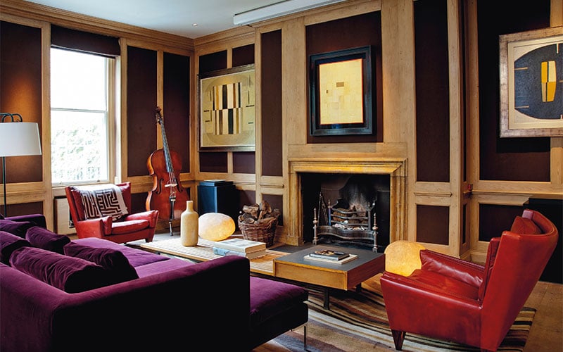 Artworks in Sting's music room at his former Queen Anne’s Gate home in London. Photo: Christie's