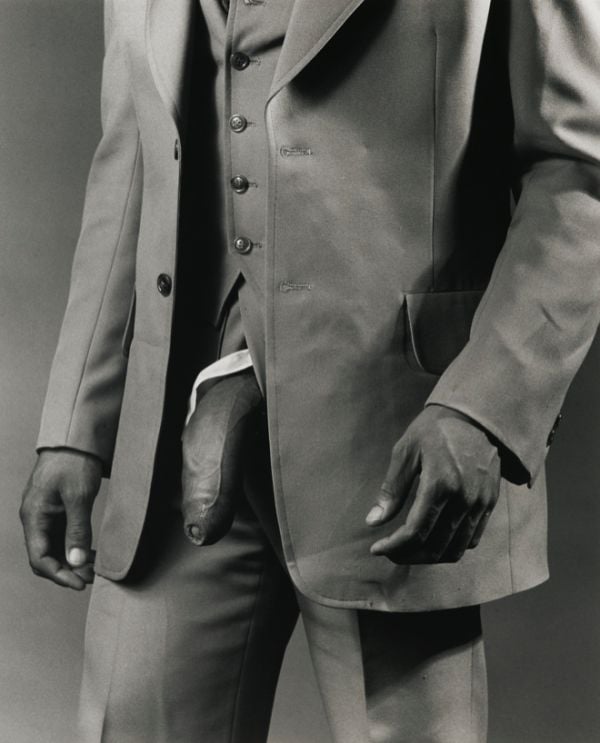 Robert Mapplethorpe, <em>Man in Polyester Suit</em> (1980). Photo: Sotheby's New York. 