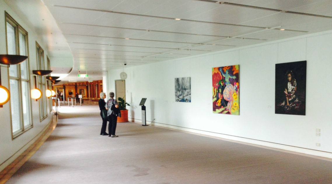 A host of parliamentarians have criticized the art on display in Canberra. Photo: Craig Kelly via Facebook