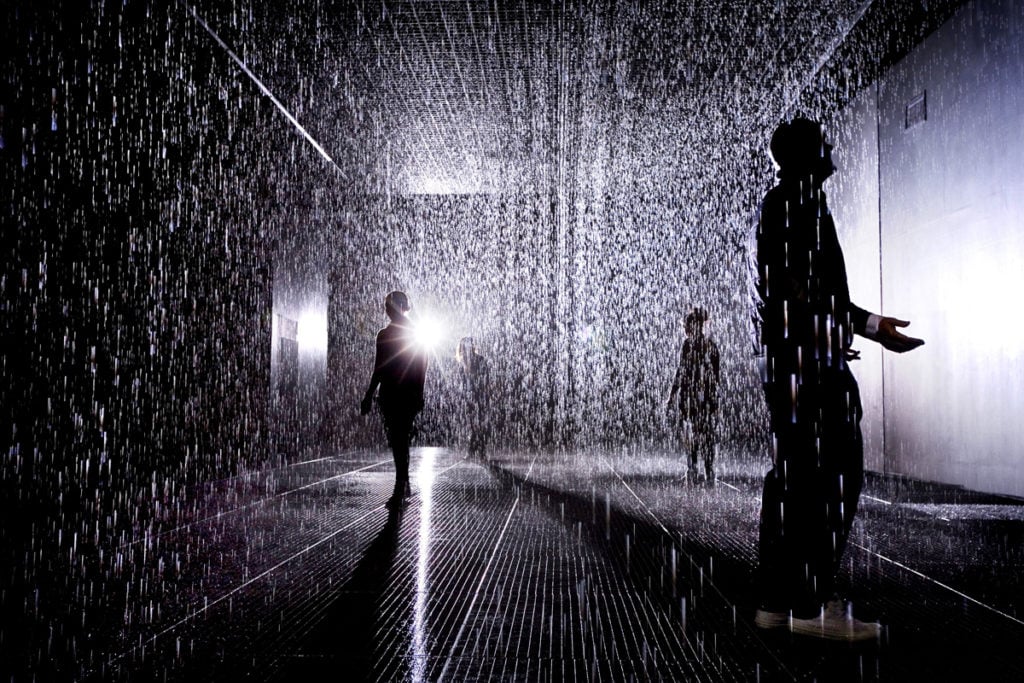 Random International, Rain Room (2012). Photo: Felix Clay.