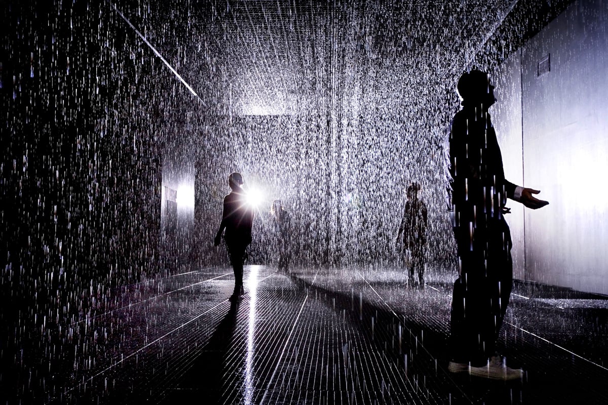 Random International, <em>Rain Room</em> (2012).  Photo: Felix Clay.