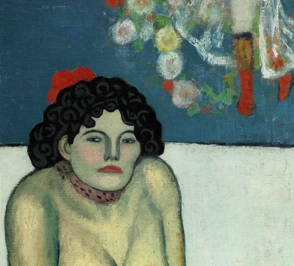 Pablo Picasso, La Gommeuse, oil on canvas, 1901. Courtesy of Sotheby's.