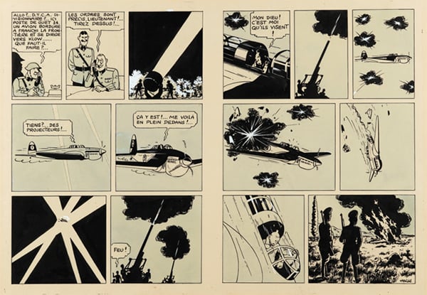 Hergé , Tintin, <em>King Ottokar's Sceptre</em> (1939). Photo: Sotheby's Paris.