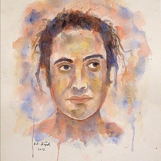 What appears to be a self-portrait of Ashraf Fayadh. Photo: Ashraf Fayadh, via Instagram.