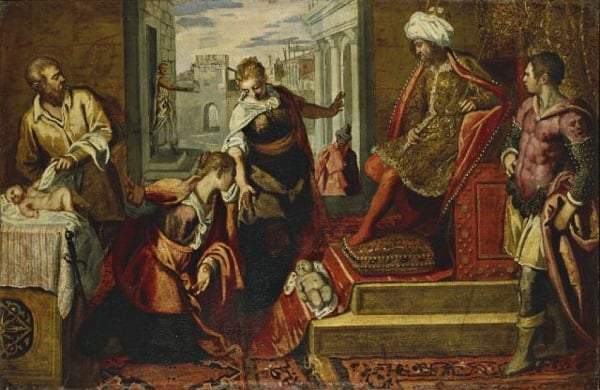 Jacopo Tintoretto's <em>The Judgement of Solomon</em> was also stolen from the Castelveccio. <br>Image: via Repubblica.it</br> 