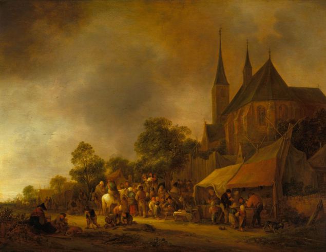 Isack van Ostade, <em>A Village Fair, with a Church Behind</em> (1643). Photo: Royal Collection Trust/© Her Majesty Queen Elizabeth II 2015.