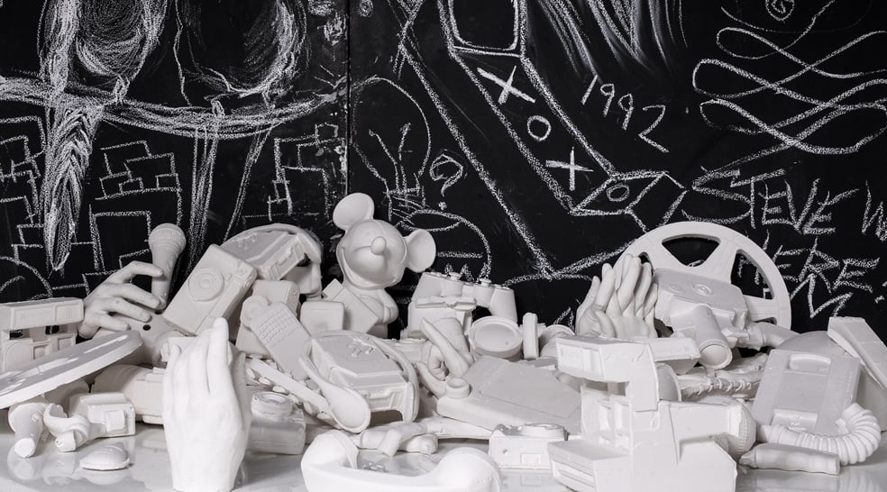 Daniel Arsham, "The Future Was Written," at the National YoungArts Foundation (detail). Photo: courtesy the National YoungArts Foundation.