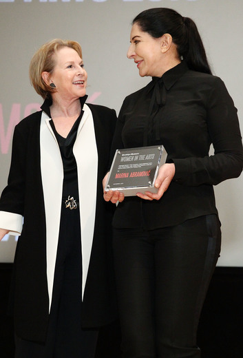 Elizabeth Sackler and Marina Abramović. Photo: Astrid Stawiarz for Getty Images.