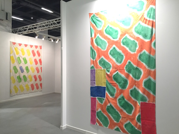 Works of Claude Viallat at the booth of Galerie Bernard Ceysson at Contemporary Istanbul 2015.<br /> Photo: Lorena Muñoz-Alonso.