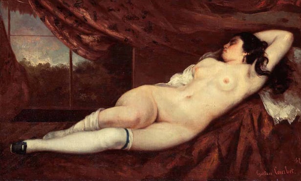 Gustave Courbet, "Femme nue couchée." (1862). Courtesy of Commission for Art Recovery.