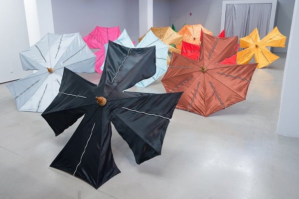 Installation view of Like Umbrella, Like King (2015). Image: Courtesy of the artist.