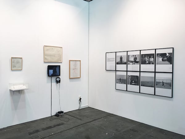 Dan Gunn and Ellen de Bruijne’s shared booth at Artissima 2015, dedicated to artist Michael Smith.<br>Photo: Courtesy of the galleries.