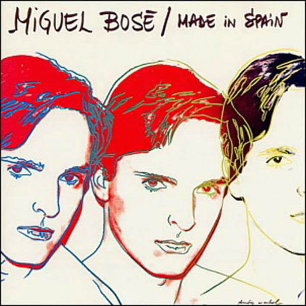 Cover of Miguel Bosé's Made in Spain (1983), whose cover was designed by Andy Warhol.<br>Photo: via Sopitas.