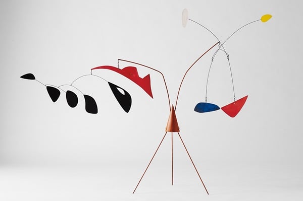 ALEXANDER CALDER Untitled , circa 1941 sheet metal, rod, wire, paint 45 x 68 x 38 in. (114.3 x 172.7 x 96.5 cm) This work was inscribed "CA" at a later date on the largest red element. This work is registered in the archives of the Calder Foundation, New York, under application number A09590. Estimate $3,500,000 - 4,500,000 