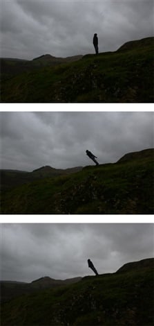 Andy Goldsworthy, <i> Leaning into the wind, Dumfriesshire, Scotland, 15 January 2015</i> (2015)<br> Photo: Galerie Lelong