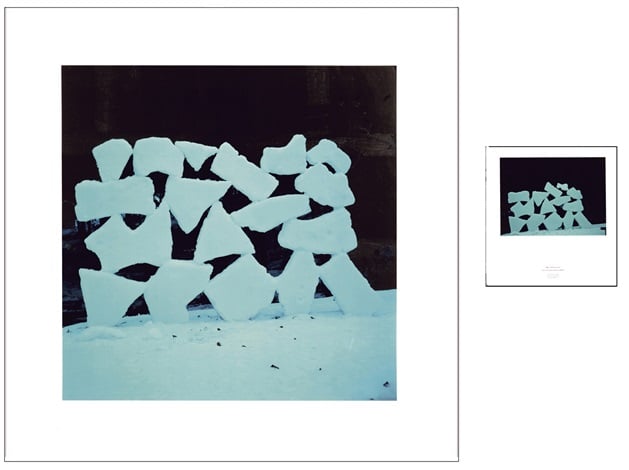 Andy Goldsworthy <i> Slabs of frozen Snow, December 24 (1987) <br> Photo: Galerie Lelong 