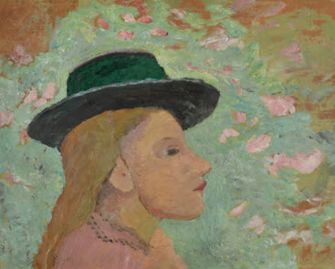 Paula Modersohn-Becker, Girl in Green Hat in Profile (c. 1901). Courtesy of Galerie St. Etienne.