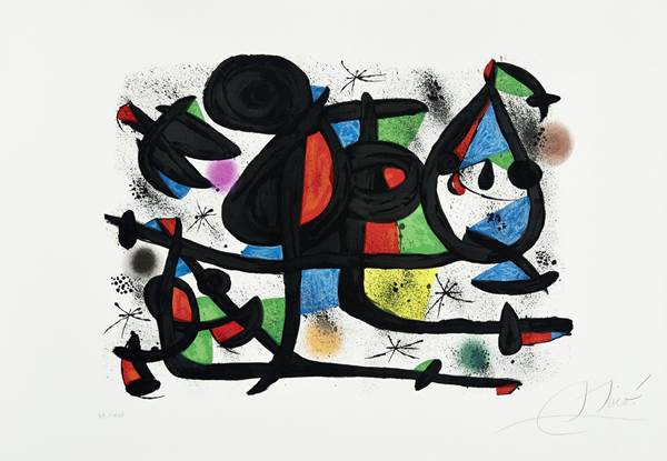 Galerie Lelong Joan Miró La luge des amants I (1981).Courtesy of Contemporary Istanbul.