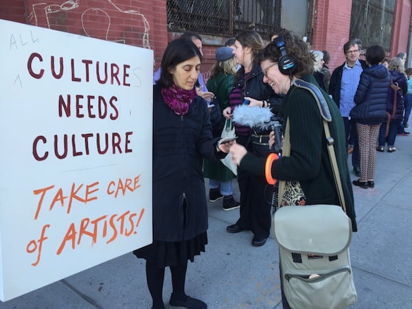 Artists protesting in Gowanus<br>Image: Ben Davis