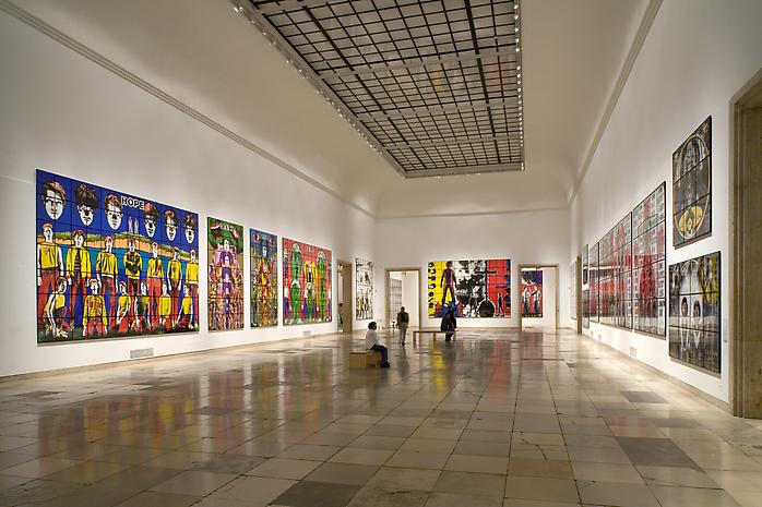 Installation view of Gilbert and George's exhibition at Haus der Kunst in 2007. Photo: Lehman Maupin, New York