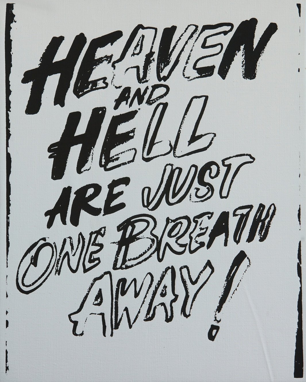 Andy Warhol, <em>Heaven and Hell are Just One Breath Away (positive)</em>, (1985‒86). Photo: The Andy Warhol Foundation for the Visual Arts Inc.; the Artists Rights Society, New York; DACS London.