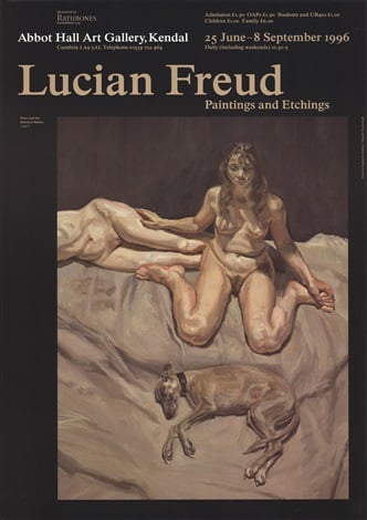 Lucian Freud <i> Pluto and the Bateman Sisters</i>(1996) <br> Photo: Dumbo Auctions, an affiliate of Rare Posters