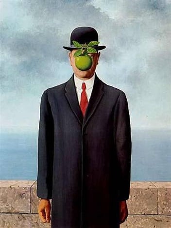 Réne Magritte, Le Fils De L'Homme (Son of Man), (1973) Photo: courtesy Thurston Royce Gallery of Fine Art, LTD.