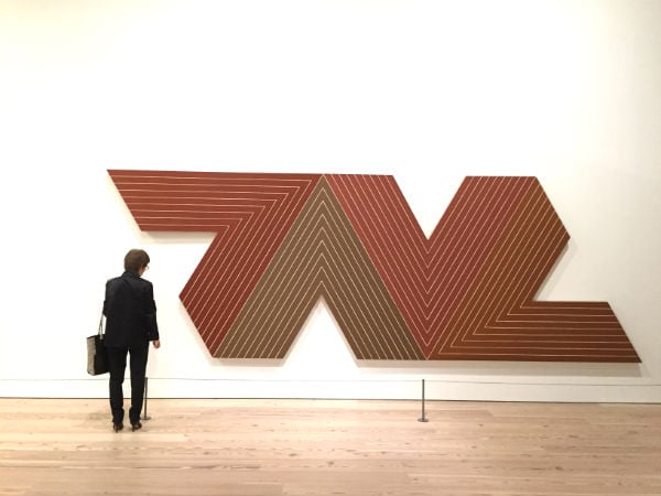 Installation view of Frank Stella, Empress of India (1965)at the WhitneyImage: Ben Davis
