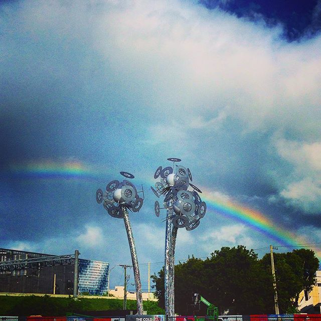 Robert James, Wish beneath a rainbow in the Miami Design District. Photo: Sarah Cascone.