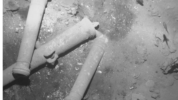 Wreckage from the recently discovered galleon San Jose. Photo: courtesy the Colombian Ministry of Culture.