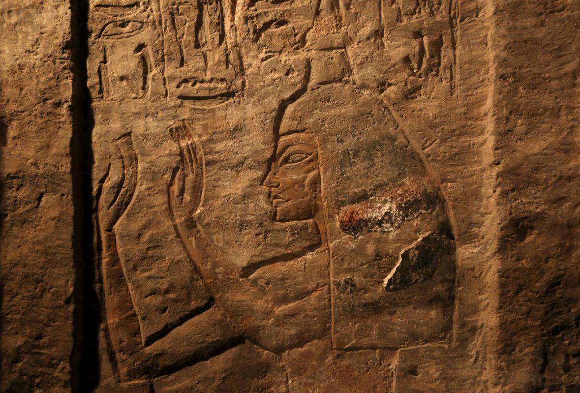 Artwork in the newly-unveiling tomb of Tutankhamun's wet nurse. Photo: Mohamed Abd El Ghany, courtesy Reuters. 