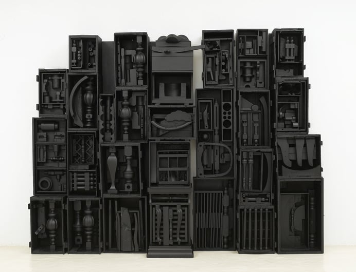 Louise Nevelson at Pace Gallery. Photo: Pace Gallery.