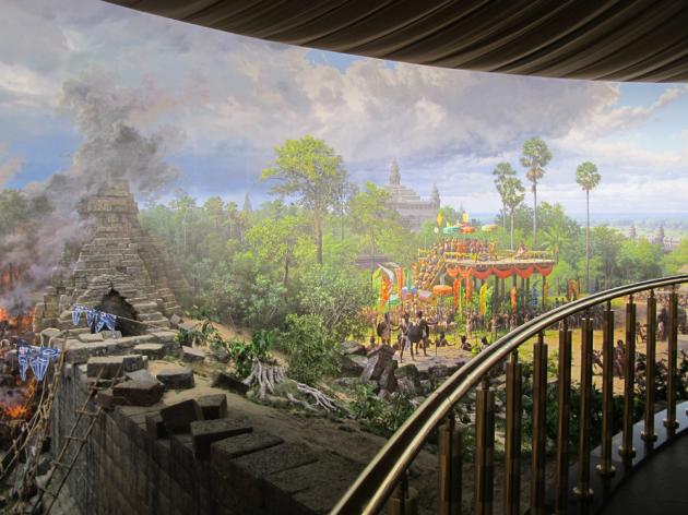 The panoramic mural at North Korea's Angkor Panorama Museum in Cambodia. Photo: courtesy Nation Multimedia.