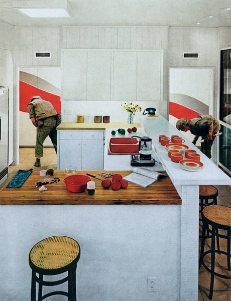Martha Rosler, <em>Red Stripe Kitchen</em> (1967-72) <br>Image: Courtesy of the artist and Mitchel-Innes & Nash</br>