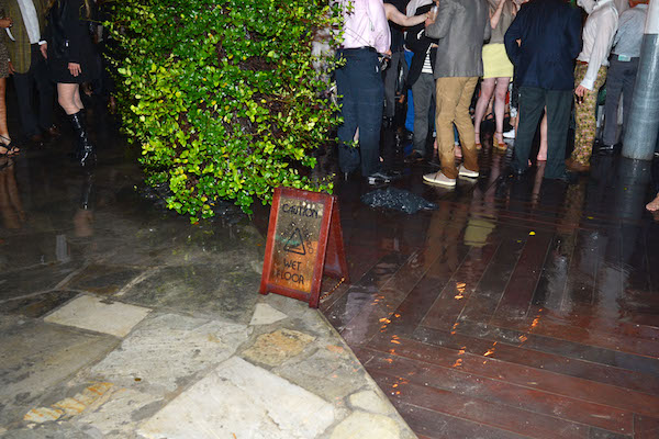 Wet floors were an understatement at the Absolut Elyx and Water For People Art Basel benefit at Delano South Beach. Photo: © Patrick McMullan.