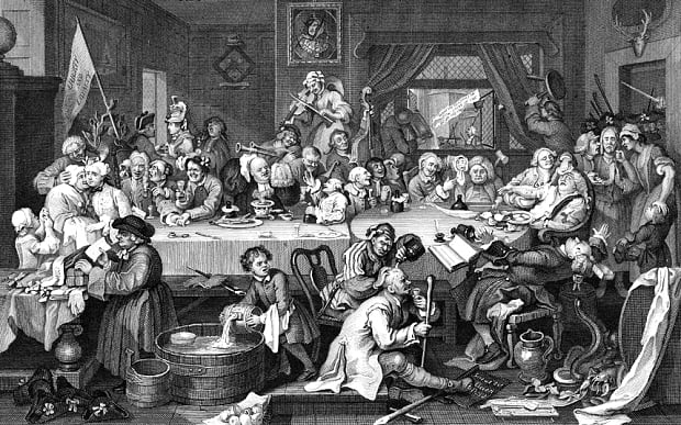 William Hogarth, <em>The Humours of an Election (I): An Election Entertainment</em>. Photo: courtesy the Parliamentary Art Collection.