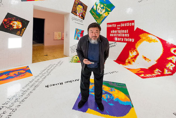 Ai Weiwei in Lego Room (2015) Photo: courtesy of the National Gallery of Victoria