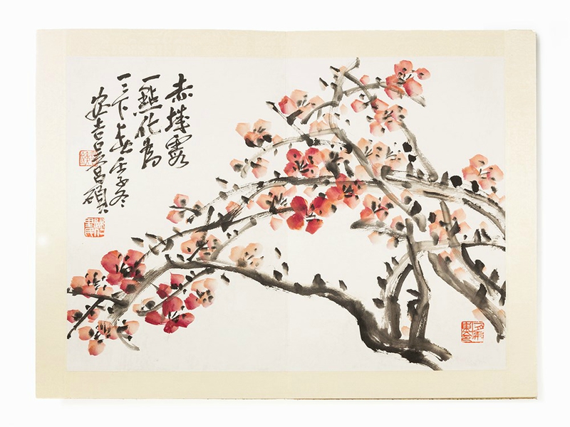 Wu Changshuo, Album with Ink Paintings and Calligraphy, (1920s).Image: Auctionata