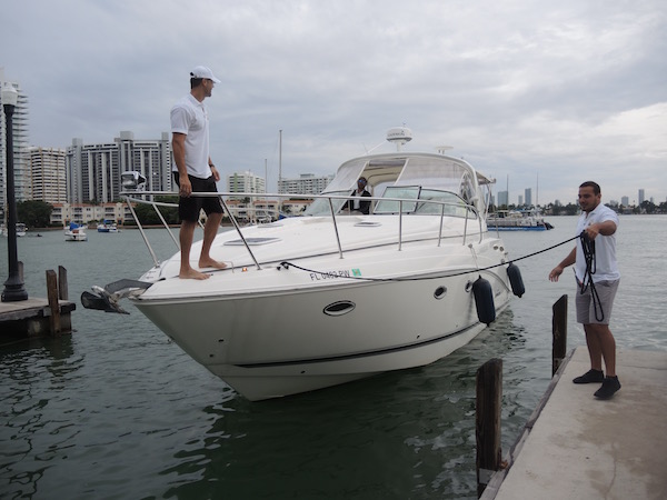 UberBOAT pulling into the dock. Photo: Sarah Cascone.