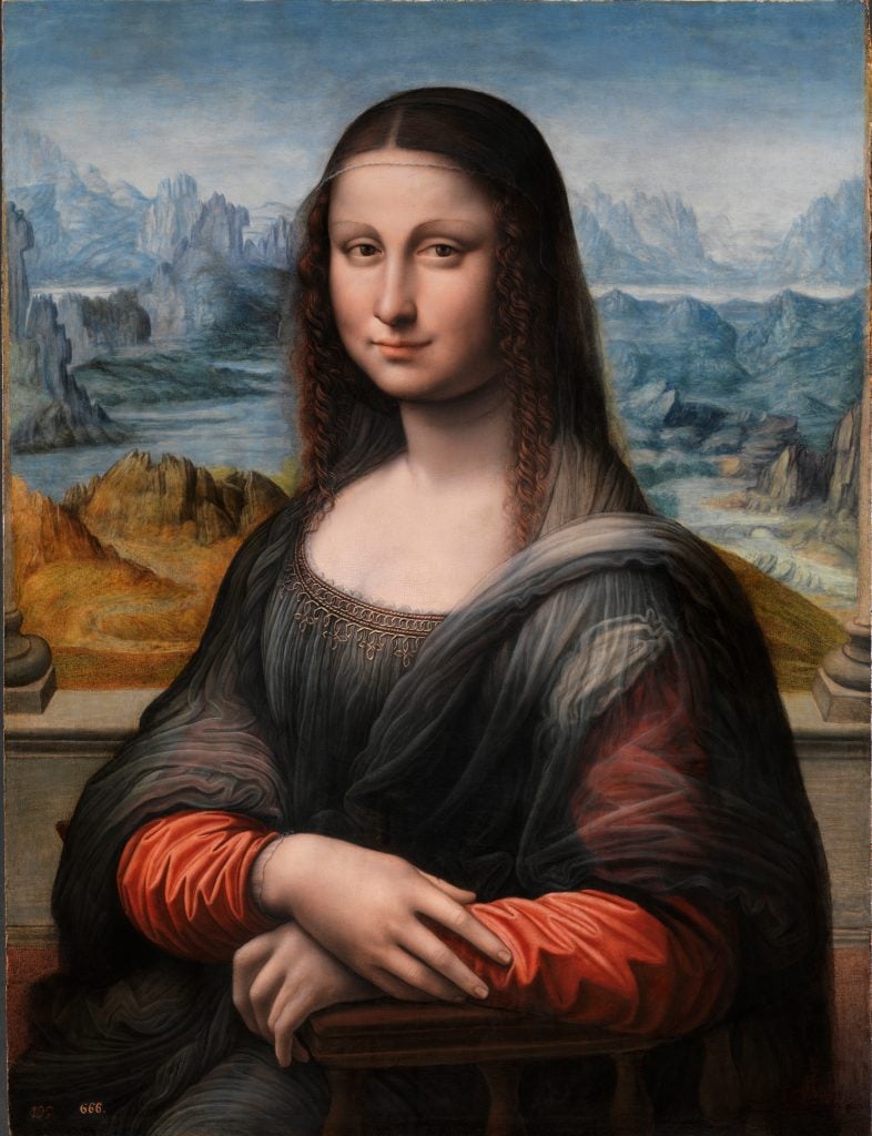 Apprentice of Leonardo da Vinci, <EM>Mona Lisa</em> (ca. 1503–16). Courtesy of the  Museo del Prado. 