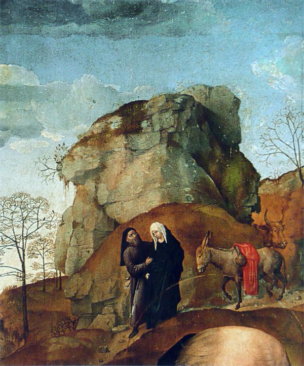 Hugo van der Goes Mary and Joseph on the Way to Bethlehem (1475) Photo: Galleria degli Uffizi, Florence, Italy