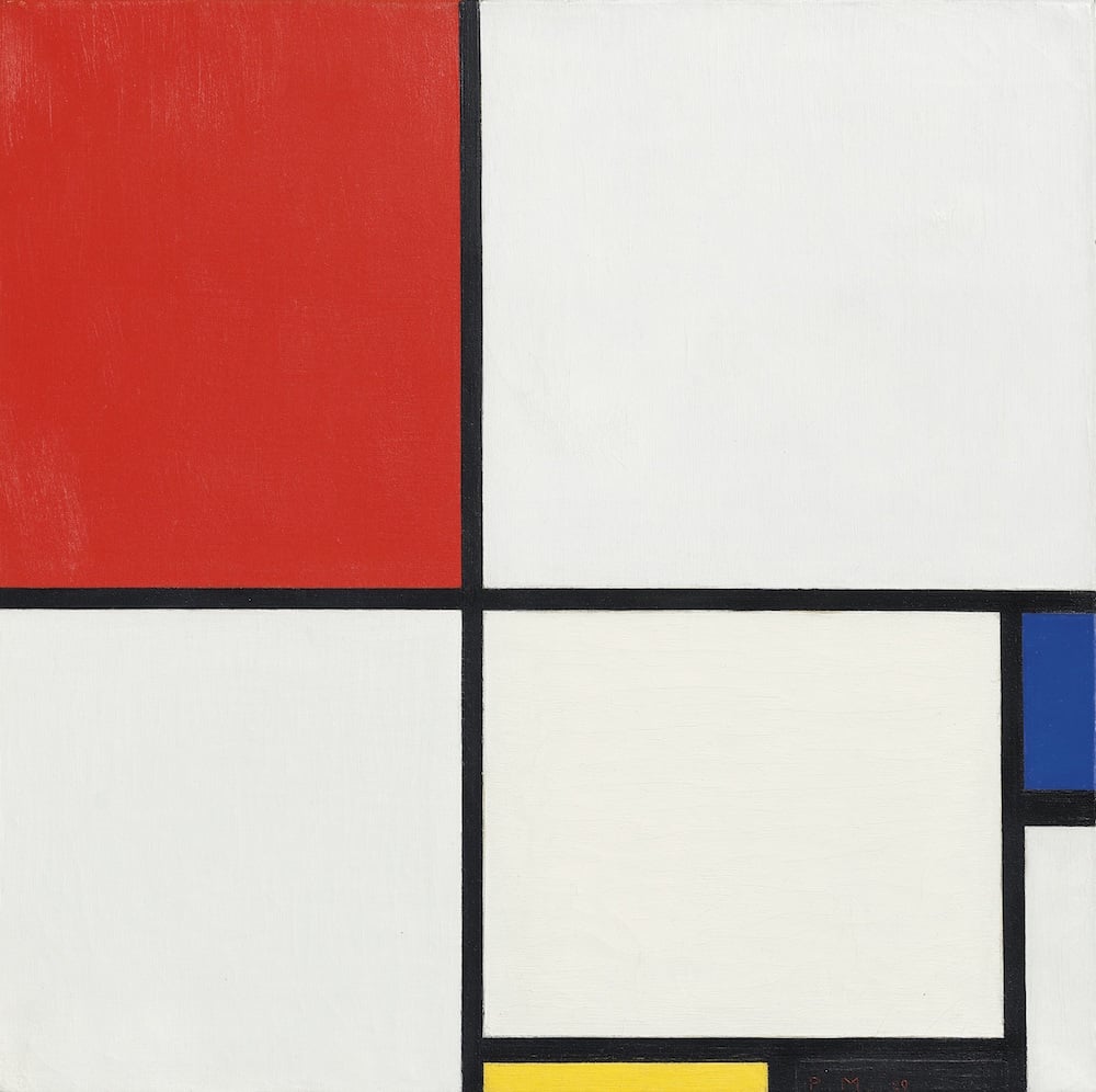 Piet Mondrian Composition No. III, with Red, Blue, Yellow, and Black (1929) Photo: Christie's