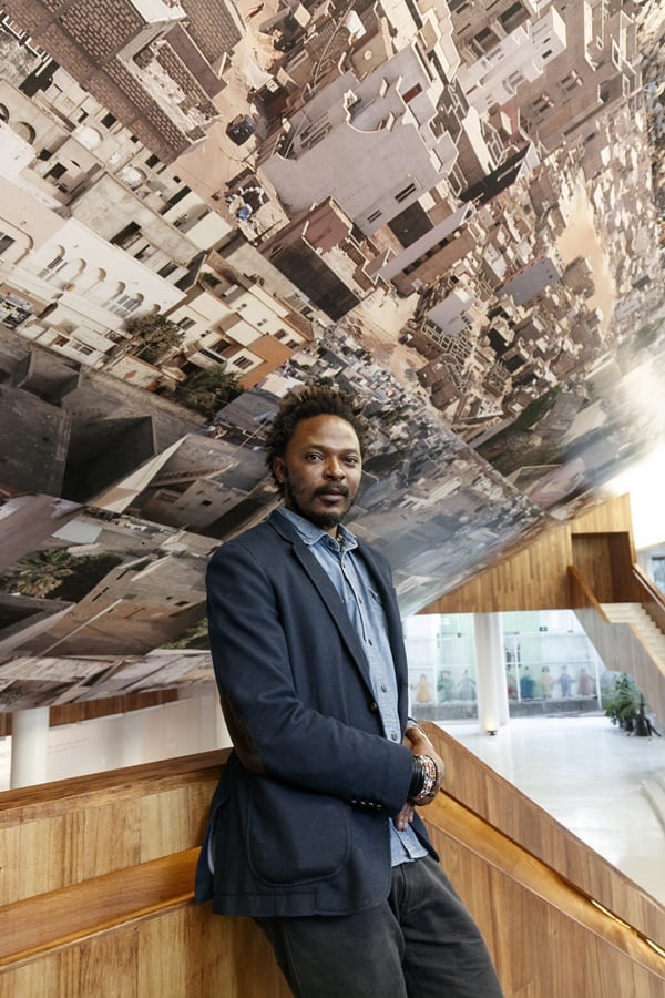 Rolex Arts Weekend at Centro Cultural del Bosque – Mexico, December 5, 2015. Congolese artist and photographer Sammy Baloji created an installation in the lobby of Teatro Julio Castillo. The event was accompanied by a conversation with his mentor Olafur Eliasson.