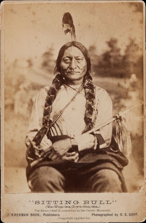 An early photograph of Sitting Bull (1881).