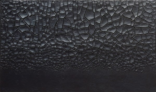 Alberto Burri, Grande cretto nero (1977).Image: Courtesy of the Guggenheim Museum.