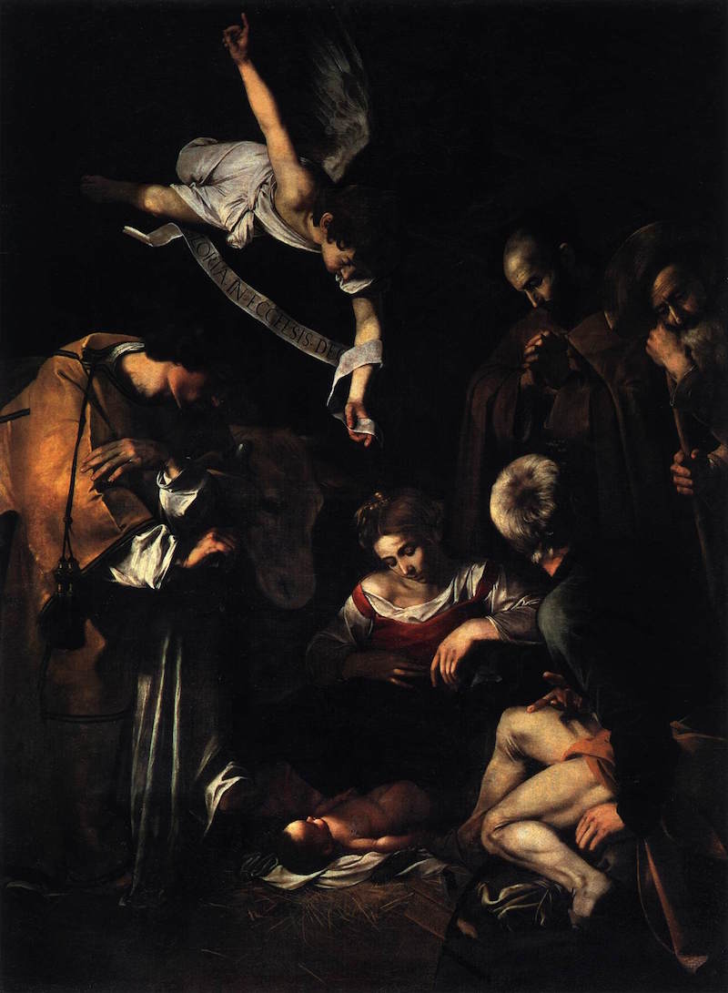 Caravaggio Nativity with St Francis and St Lawrence (1609) Photo: wga.hu