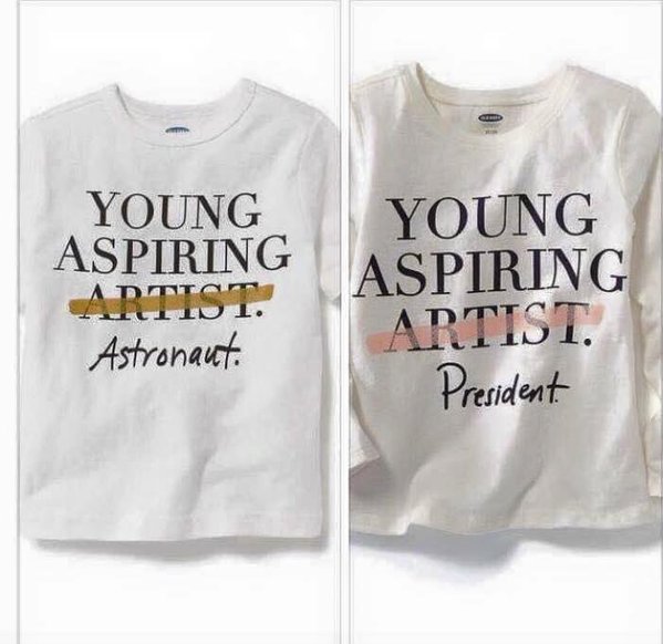 Why does Old Navy hate artists so much?Photo: via Twitter.