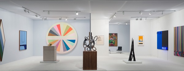 Installation shot of Paul Kasmin Gallery at Art Basel in Miami Beach, 2015.